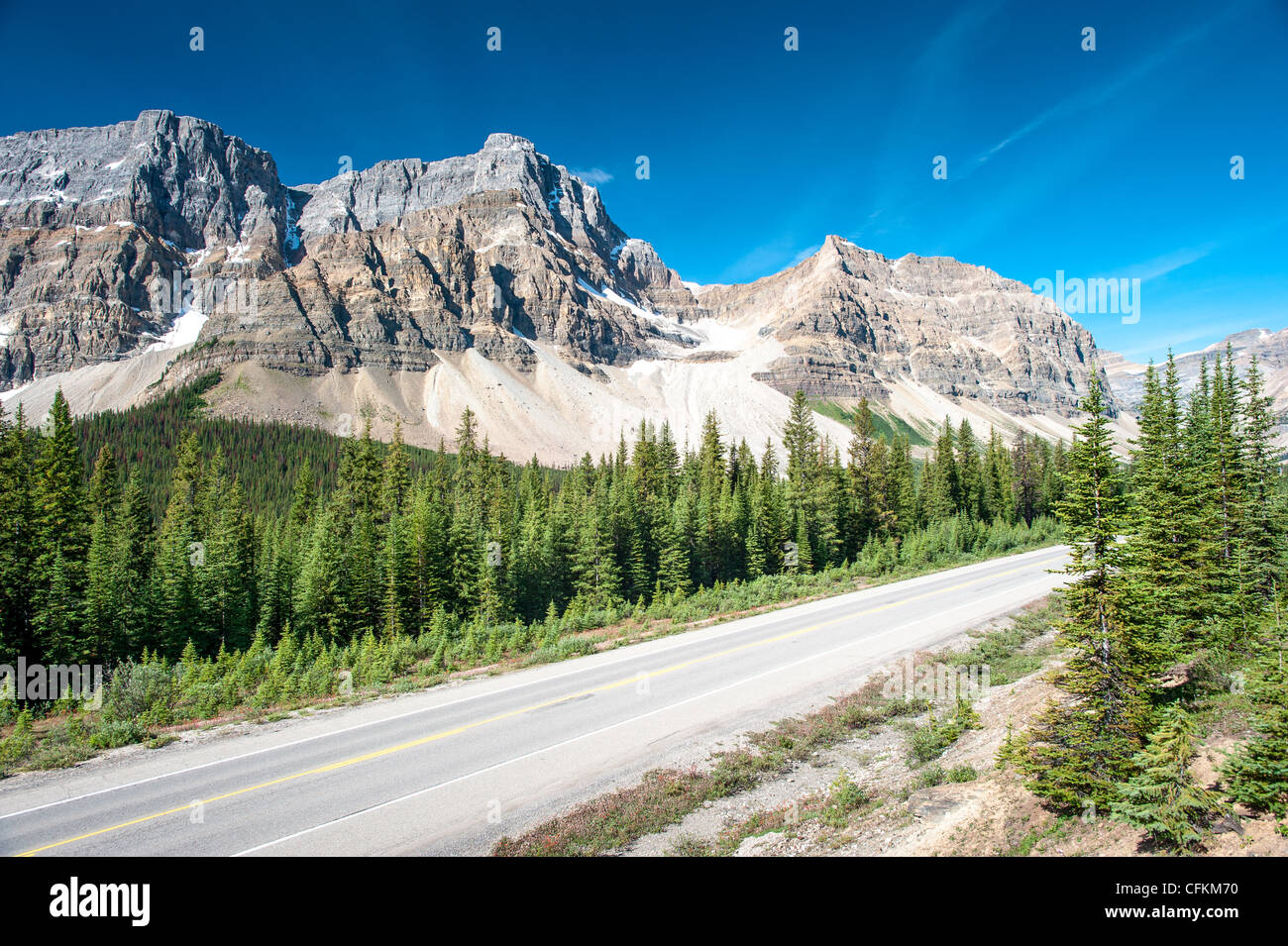Icefield Parkway, en el Parque Nacional Banff, Canadá Foto de stock