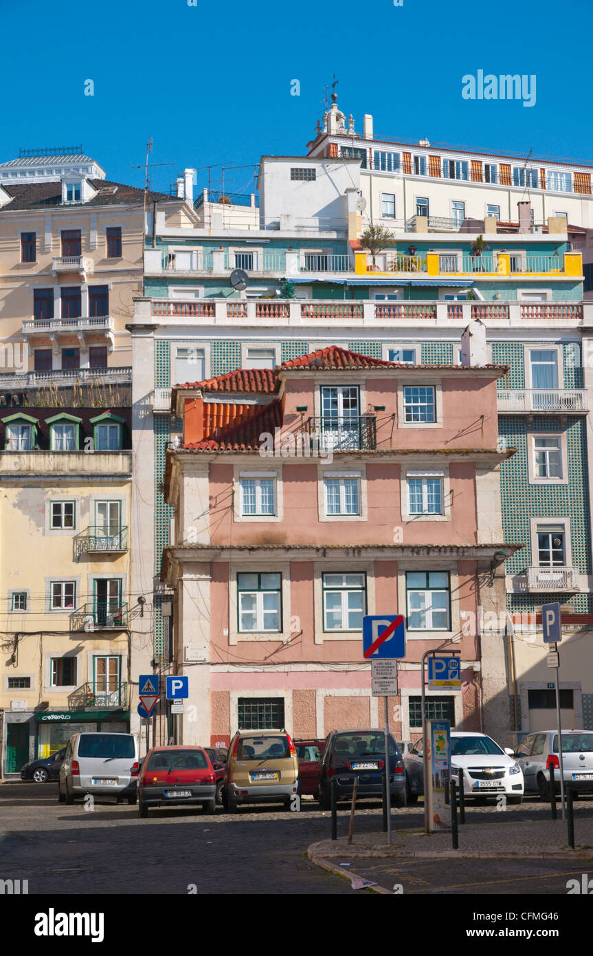 La calle Rua se Sao Paolo Santos district Lisboa Portugal Europa Foto de stock