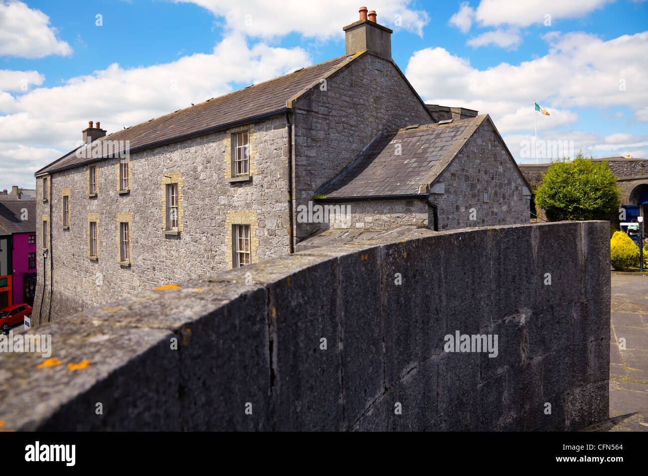 Athlone castillo en verano, Co. Westmeath, Irlanda. Foto de stock