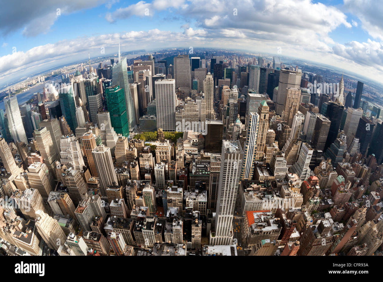 Vista de Manhattan desde el Empire State Building, New York City, New York, Estados Unidos de América, América del Norte Foto de stock