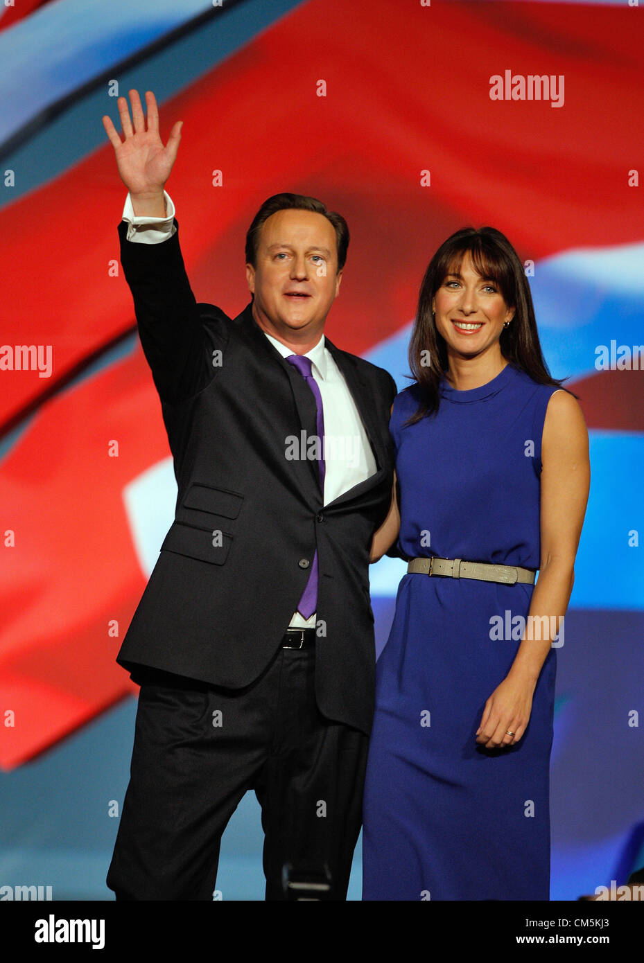 DAVID y Samantha Cameron, esposa del Primer Ministro y el 10 de octubre de 2012, el ICC Birmingham England Foto de stock