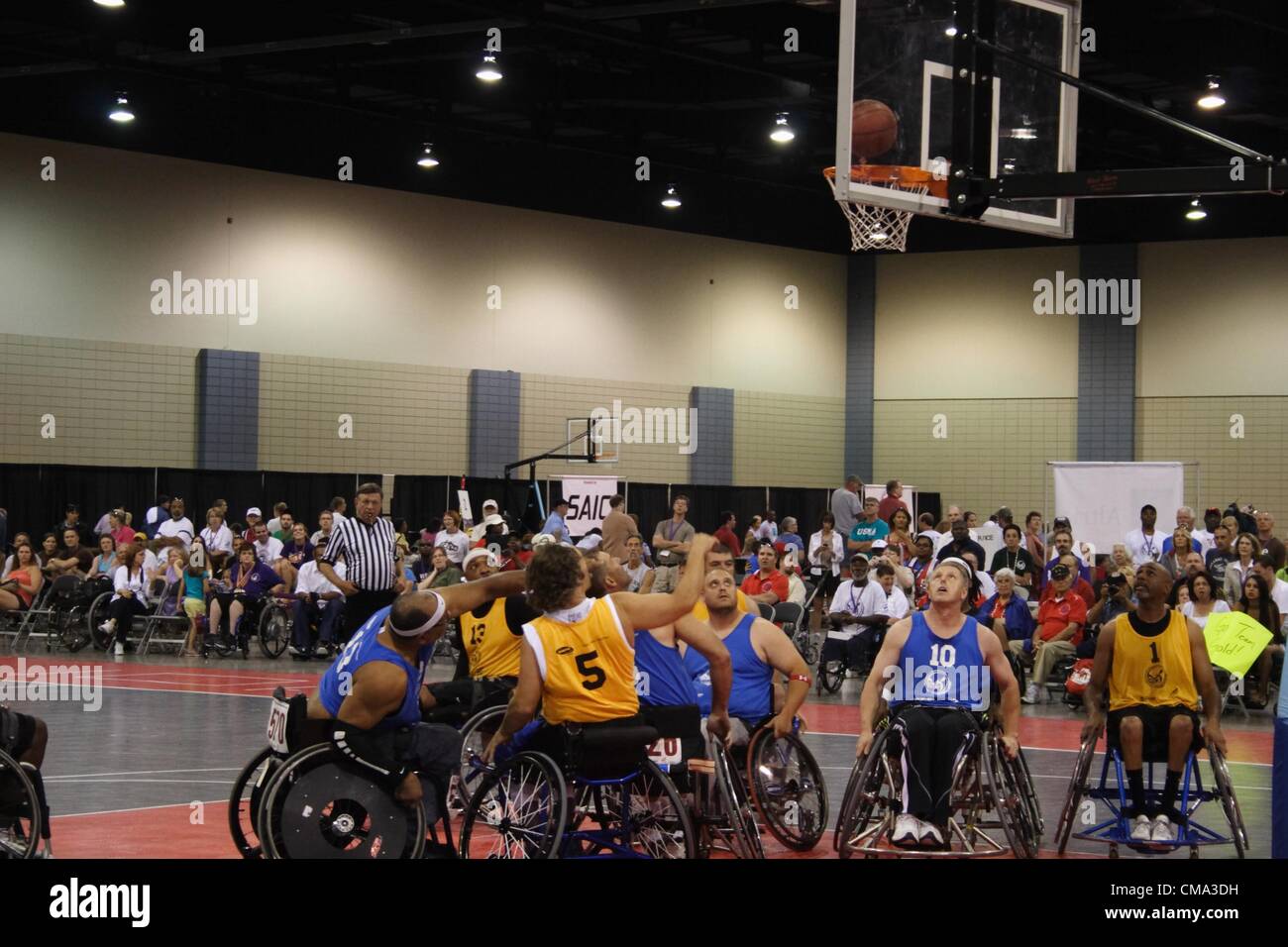 Junio 30, 2012 - Richmond,Virginia,USA-nacional de veteranos,juegos de baloncesto en silla de ruedas. Foto de stock