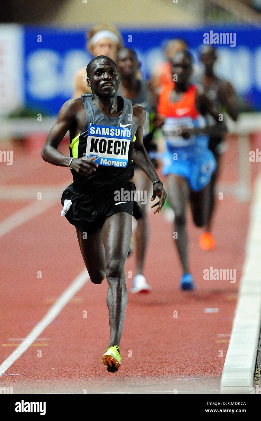 20.07.2012 Monte Carlo. Paul Kipsiele Koech de Kenya en acción durante la  Herculis Diamond League Grand Prix de Monte Carlo Fotografía de stock -  Alamy