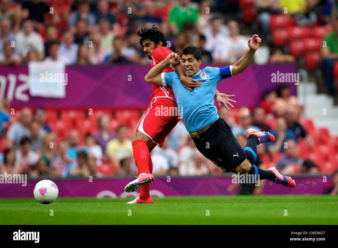 LUIS SUAREZ URUGUAY & Liverpool FC Juegos Olímpicos de Londres 2012 MENS  FÚTBOL, UA V EMIRATES URUGUAY, Old Trafford, Manchester, Inglaterra, 26 de  julio de 2012 GAN55664 ¡ADVERTENCIA! Esta fotografía sólo podrán