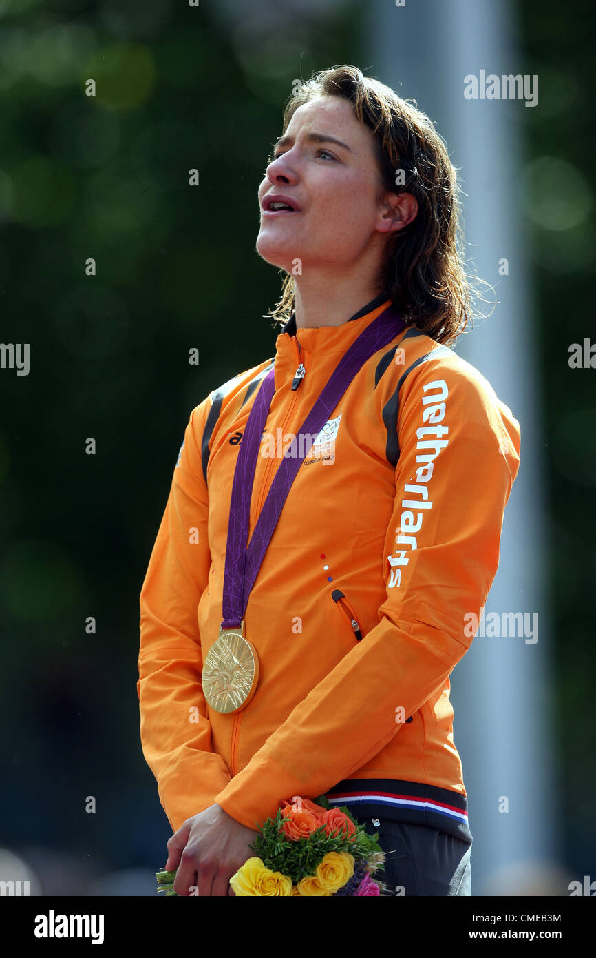 MARIANNE VOS, medallista de oro de Holanda Pall Mall de Londres, Inglaterra el 29 de julio de 2012 Foto de stock