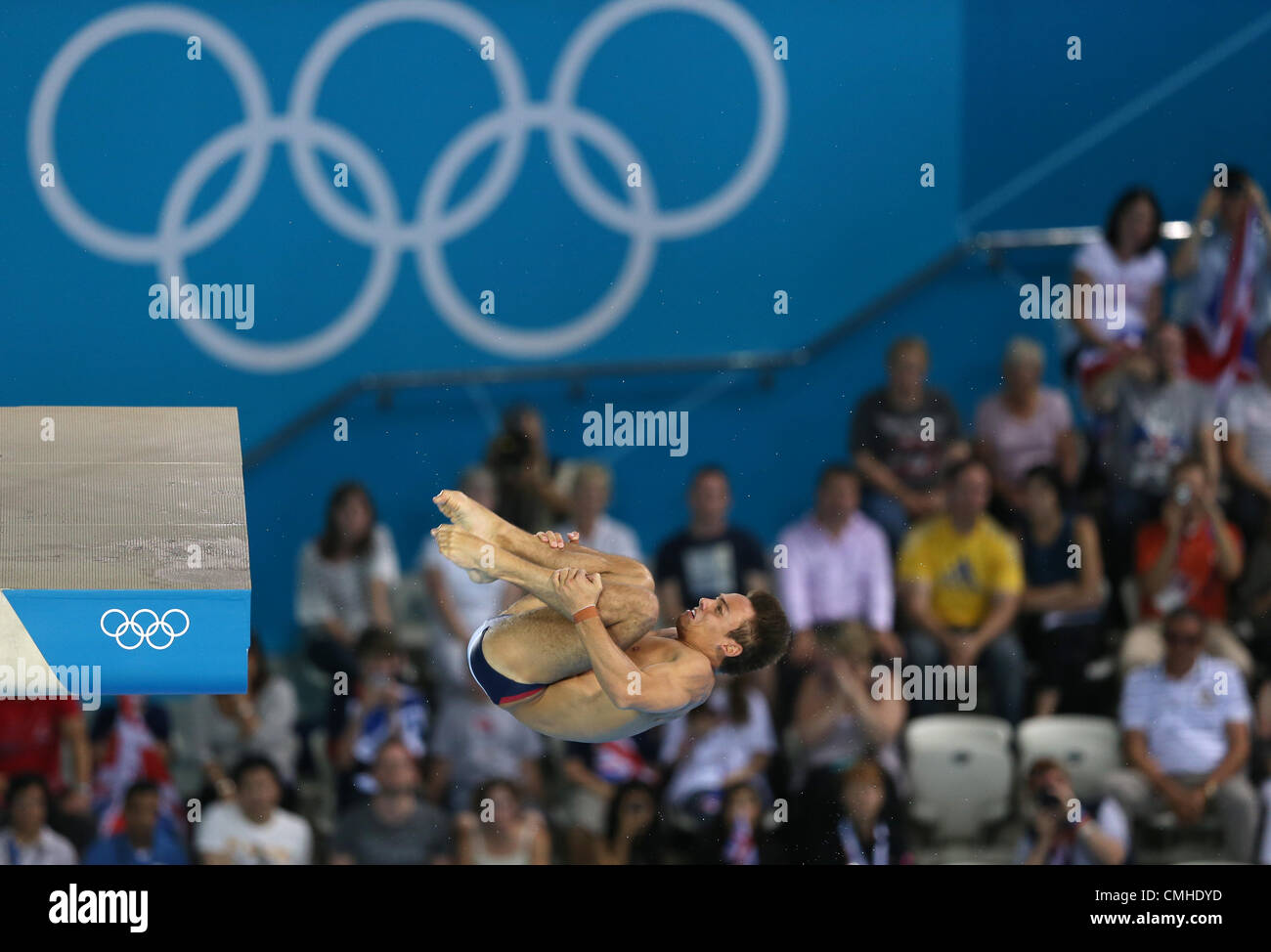 TOM DALEY GRAN BRETAÑA STRATFORD de Londres, Inglaterra el 10 de agosto de 2012 Foto de stock