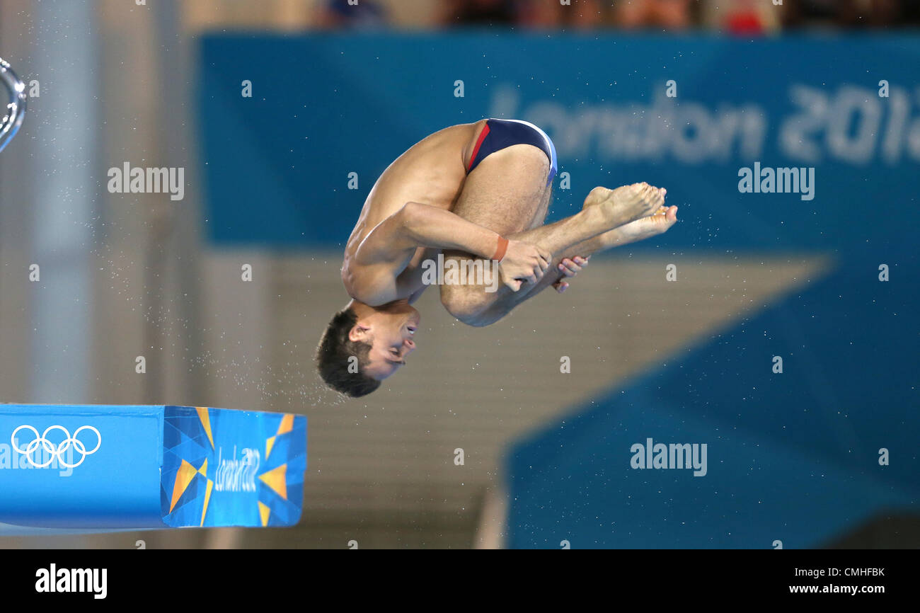 TOM DALEY GRAN BRETAÑA STRATFORD de Londres, Inglaterra el 11 de agosto de 2012 Foto de stock