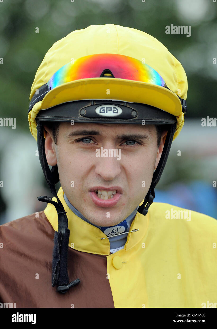 RUSS KENNEMORE HIPÓDROMO JOCKEY BEVERLEY BEVERLEY Inglaterra el 15 de agosto de 2012 Foto de stock