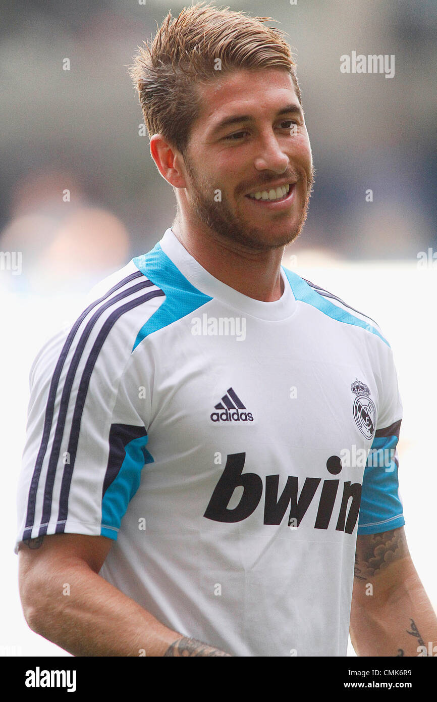 19.08.2012 Madrid, España. La liga de fútbol Real Madrid vs Valencia CF - Sergio  Ramos retrato Fotografía de stock - Alamy