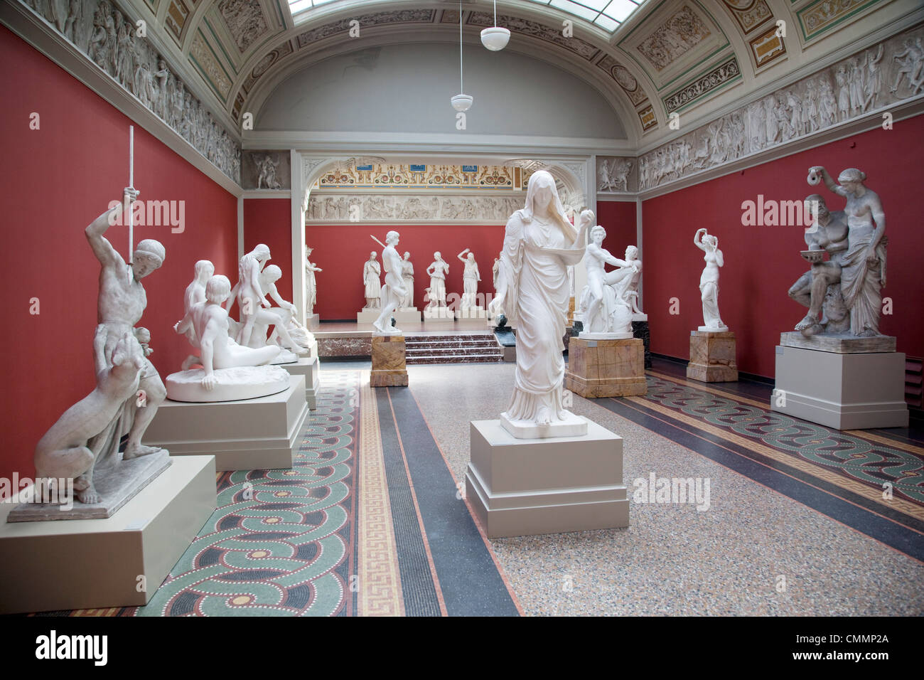 Interior, NY Carlesberg Glyptotek Art Museum, Copenhague, Dinamarca, Escandinavia, Europa Foto de stock