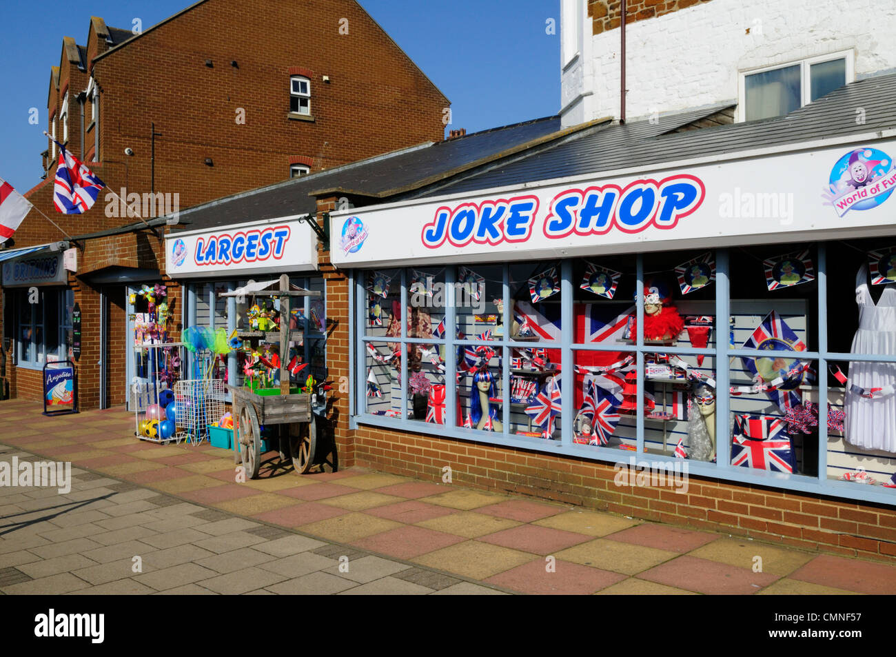 Gran Bretaña la mayor tienda de broma, Hunstanton, Norfolk, Inglaterra, Reino Unido. Foto de stock