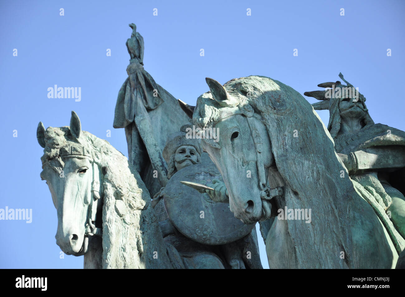Escultura de la Hungarian Kingsmen Foto de stock