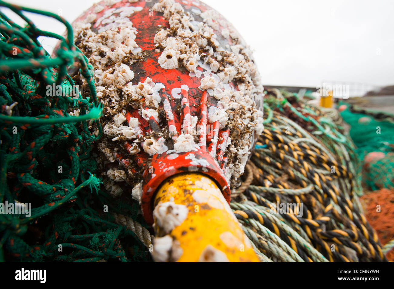 Los aparejos de pesca en el puerto de Portnalong, Isla de Skye, Escocia, Reino Unido. Foto de stock