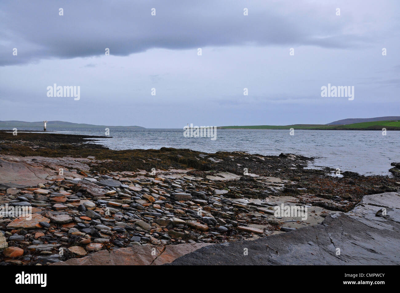 La costa de la Isla, Orkney, Escocia. Foto de stock