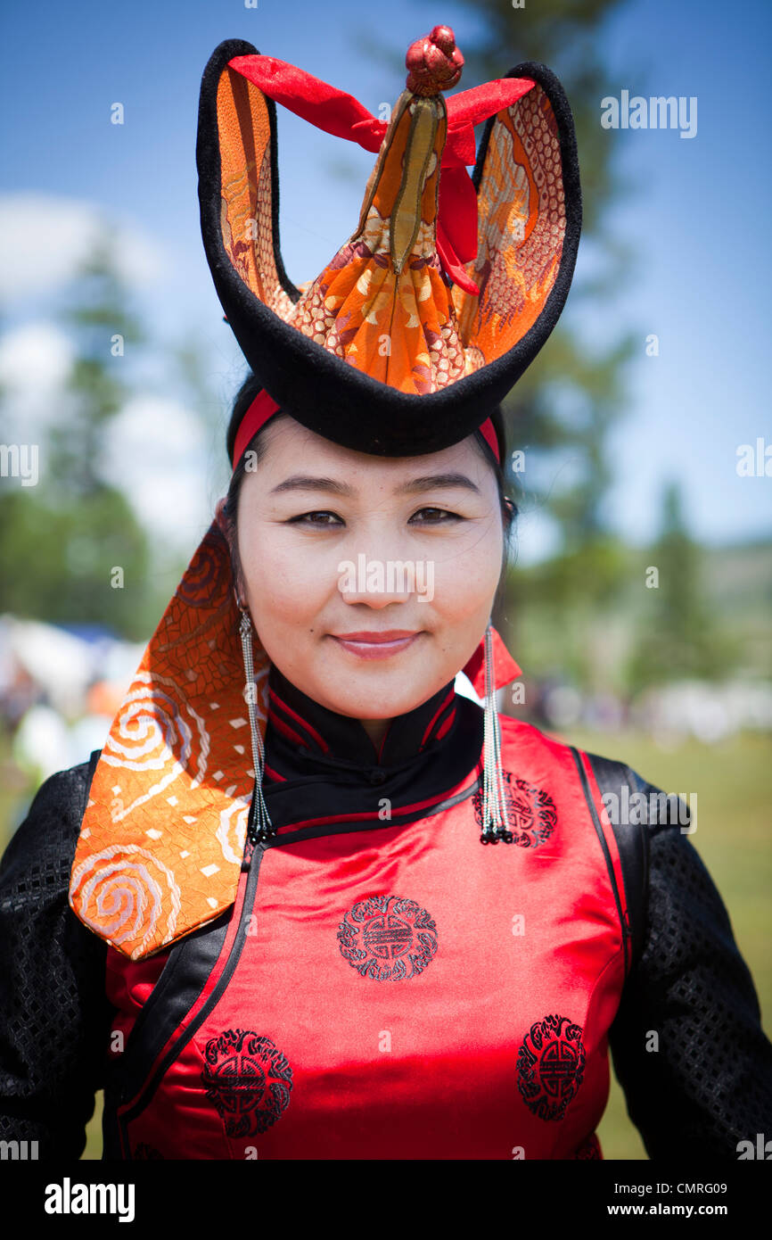 Mujer Mongola En Manchuria Tela Tradicional Khatgal Khovsgol
