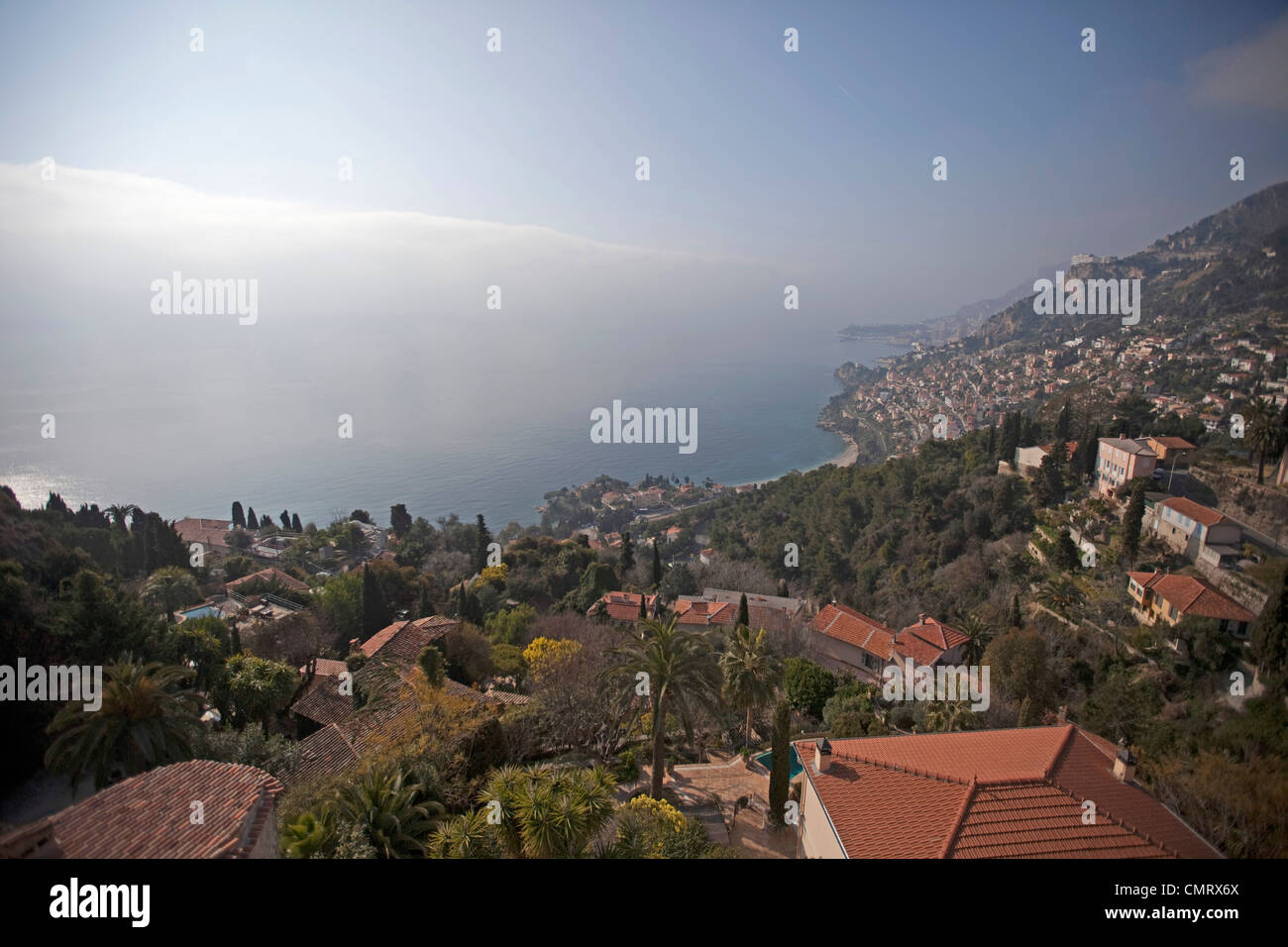 Vista general de Roquebrune Cap - Marin - Cote d'azur, Alpes Maritimes, Francia 125028 Cap Martin Foto de stock