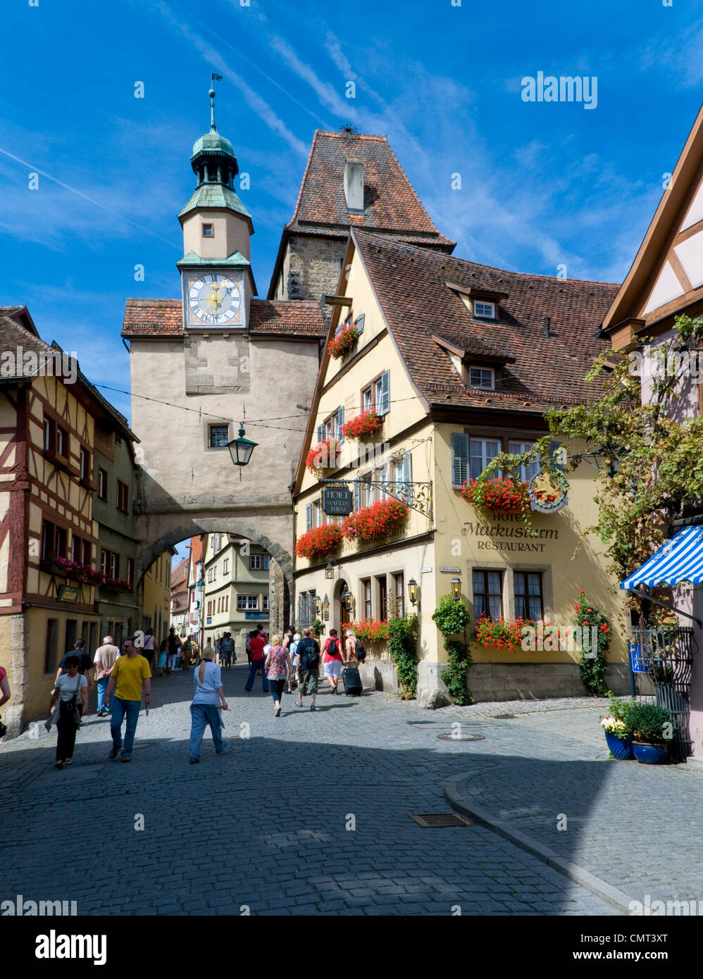 Rothenburg ob der Tauber, Ansbach, Baviera, Alemania Foto de stock