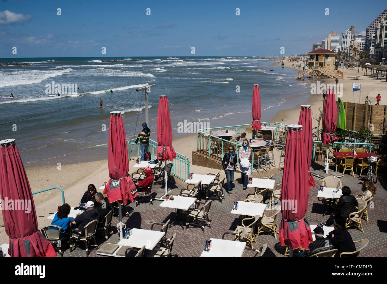 Playa. Tel Aviv, Israel. Foto de stock