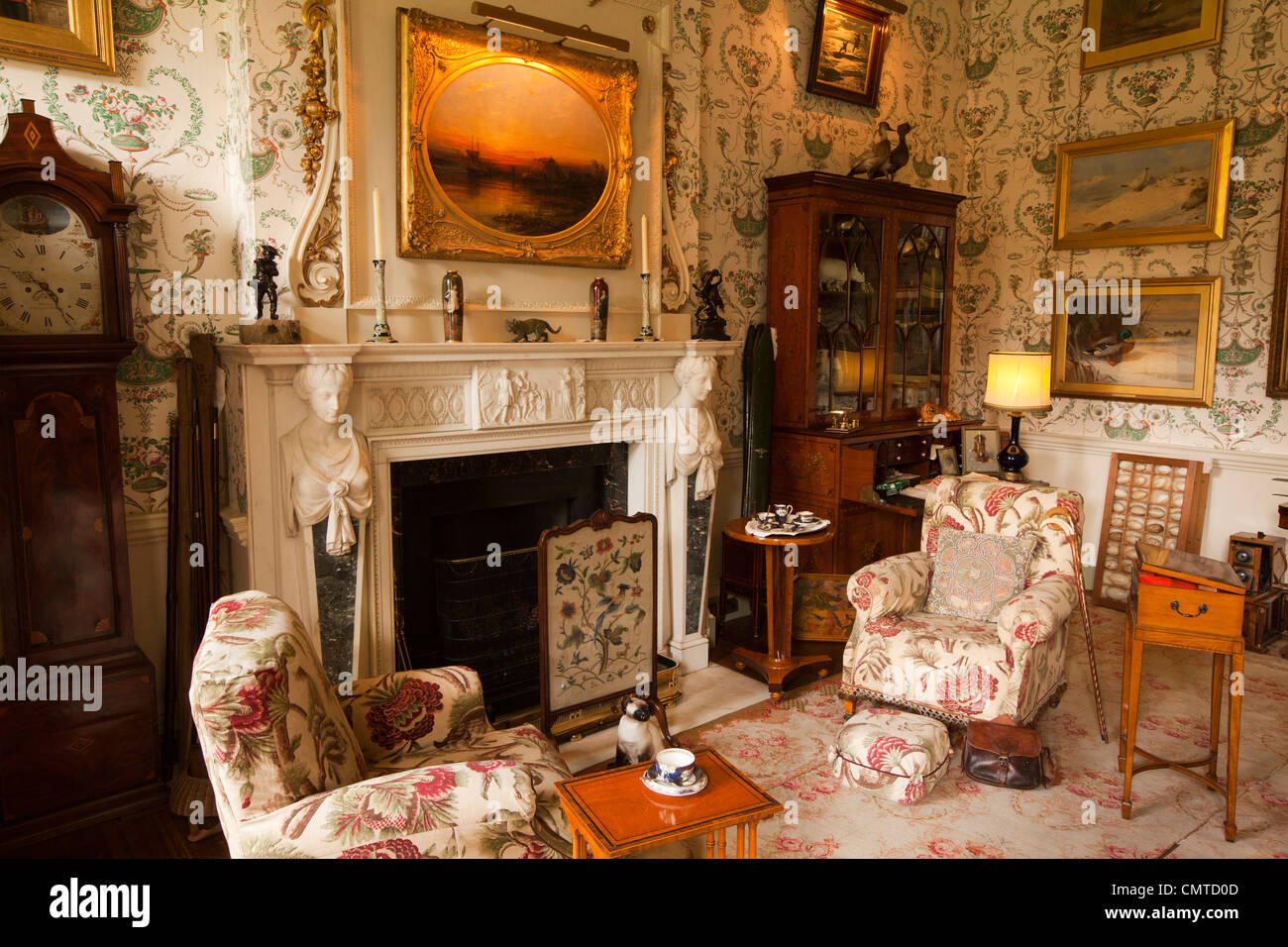 Reino Unido, Inglaterra, Bedfordshire, Woburn Abbey interior, el Flying Duquesa" Habitación Foto de stock