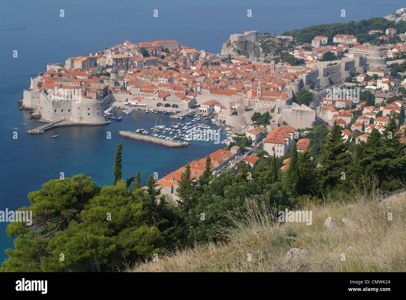 Descripción de Dubrovnik Sitio de Patrimonio Mundial de la UNESCO Foto de stock
