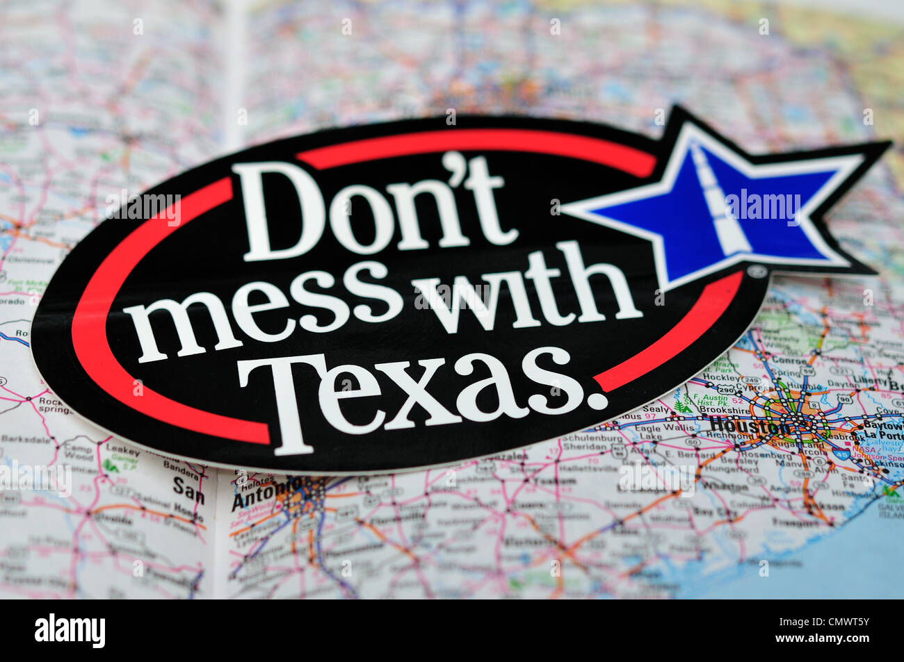 'No meterse con Texas". Foto de stock