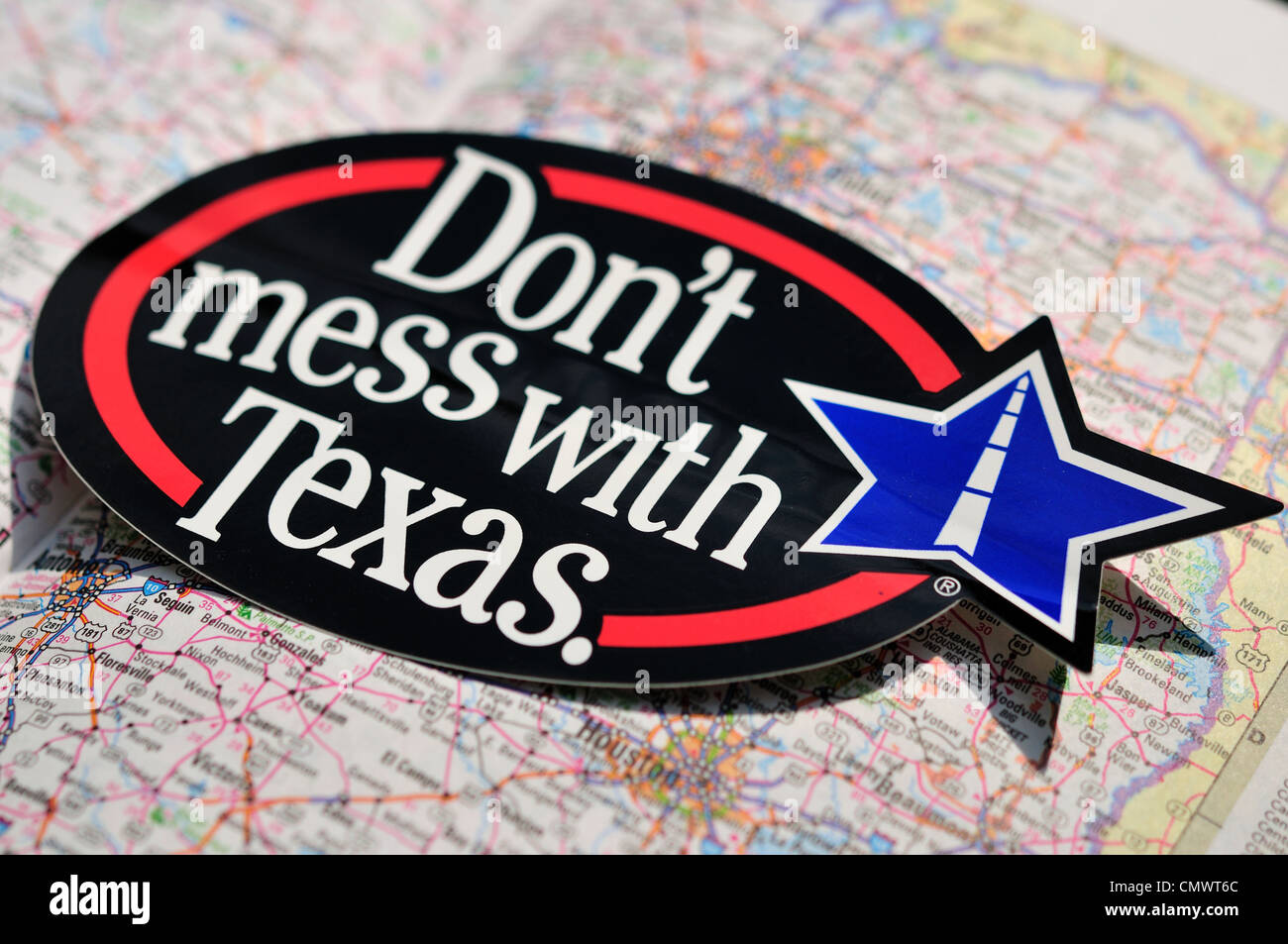 'No meterse con Texas". Foto de stock