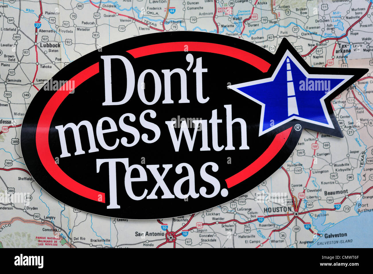 'No meterse con Texas". Ee.Uu.. Foto de stock