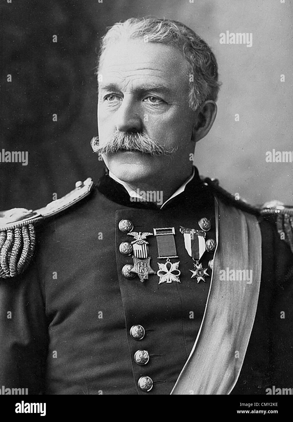NELSON MILES (1839-1925) altamente condecorado soldado del ejército estadounidense Foto de stock