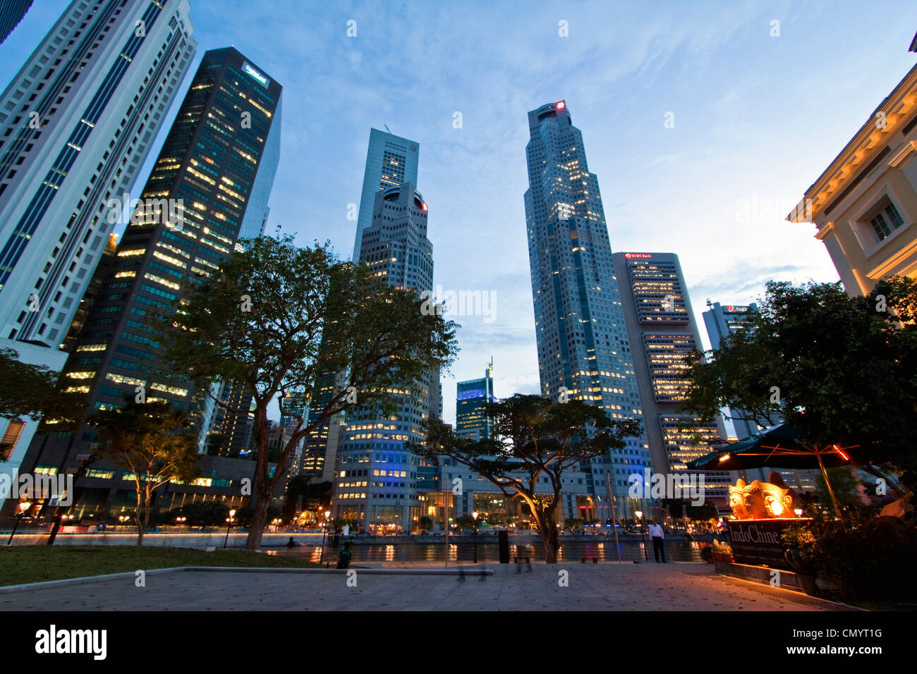 Asia singapur skyline panorama Foto de stock