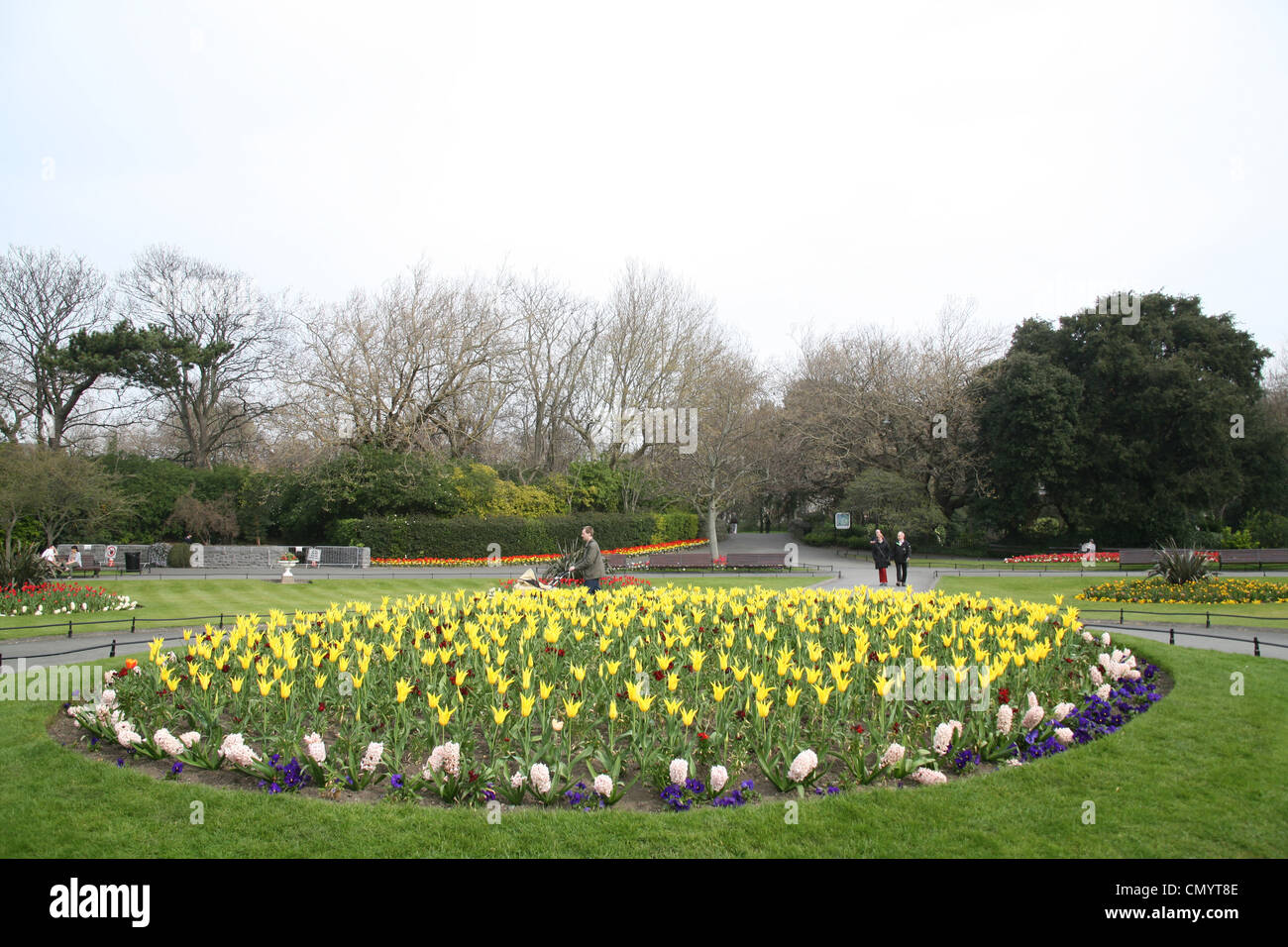 St Stephen's Green Park en Dublín Irlanda Foto de stock