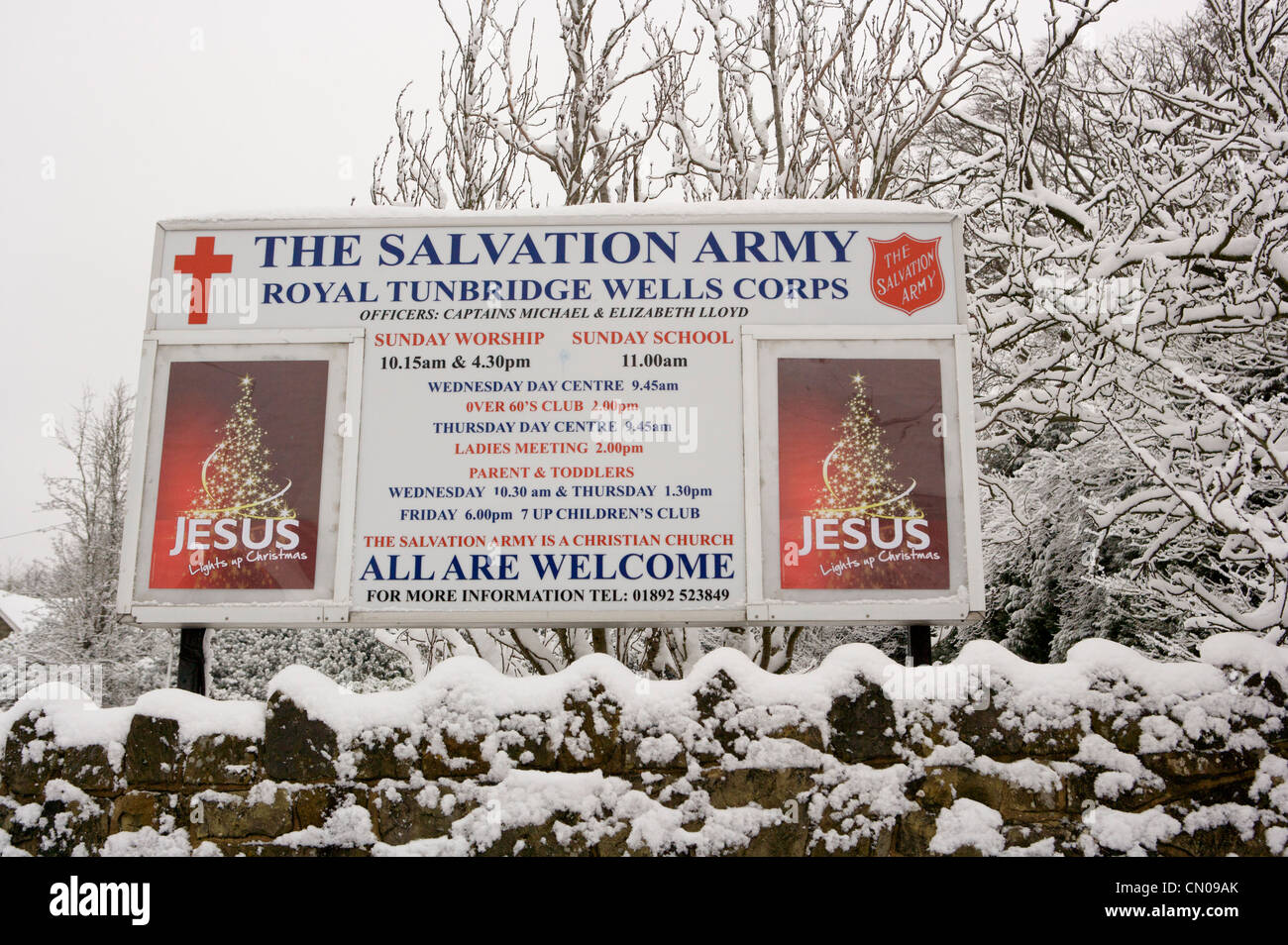 El Ejército de Salvación en Tunbridge Wells Kent England Foto de stock