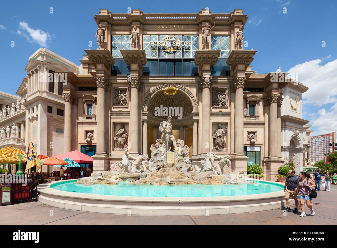 El Caesars Palace Forum Shops Fontana de Trevi, Las Vegas Paradise Foto de stock