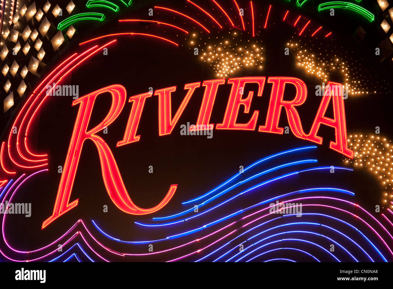 Riviera, paraíso de Las Vegas Foto de stock