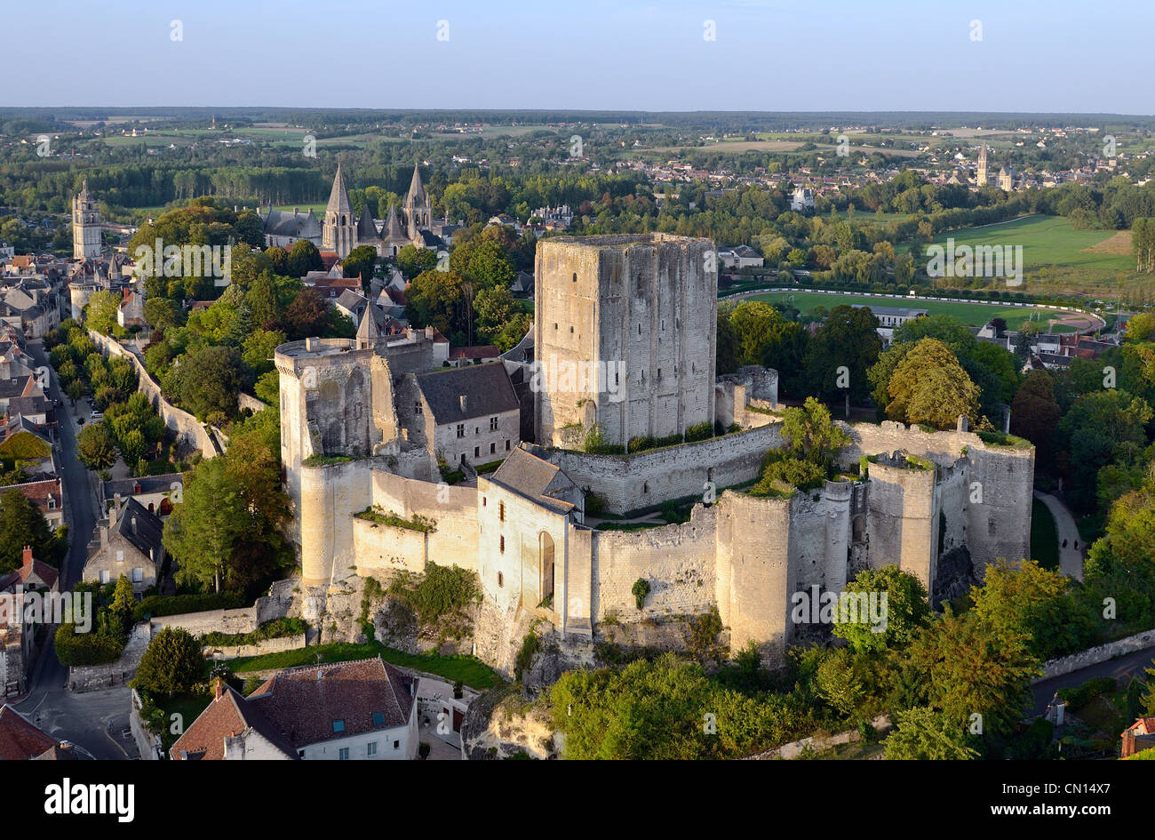 Francia, Indre-et-Loire (37), Loches, el castillo fortificado Foto de stock
