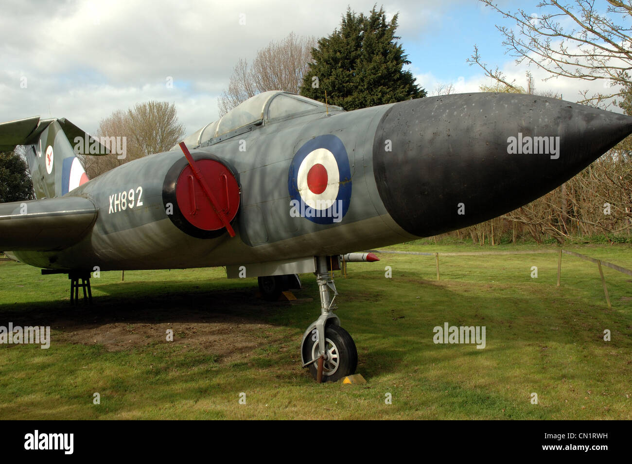 Gloster Javelin FAW.9R en Norfolk y Suffolk Aviation Museum, Flixton, REINO UNIDO Foto de stock