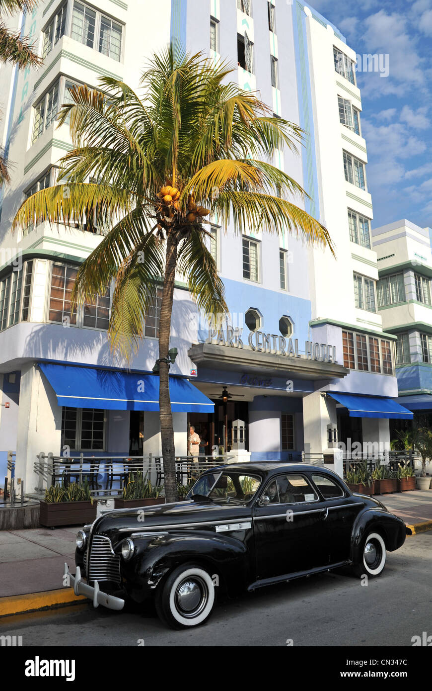 Park Central Hotel, South Beach, Miami, Florida, USA. Foto de stock