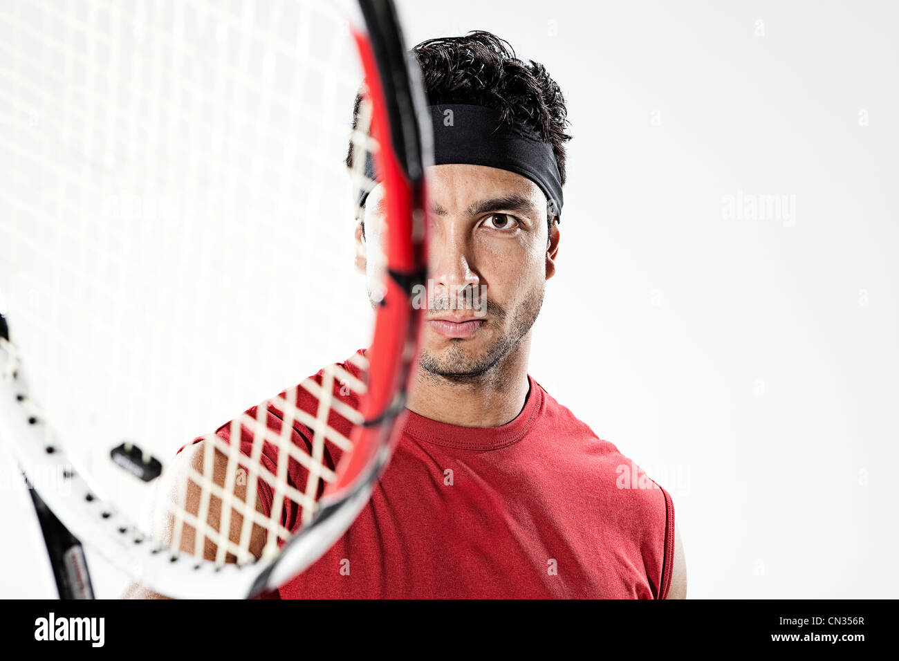 Jugador de tenis masculino, Retrato Foto de stock