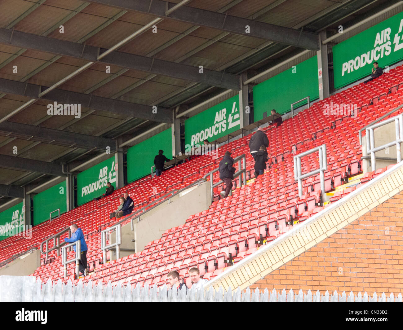 Un pedestal vacío en Crewe Alexandra el día del partido Foto de stock