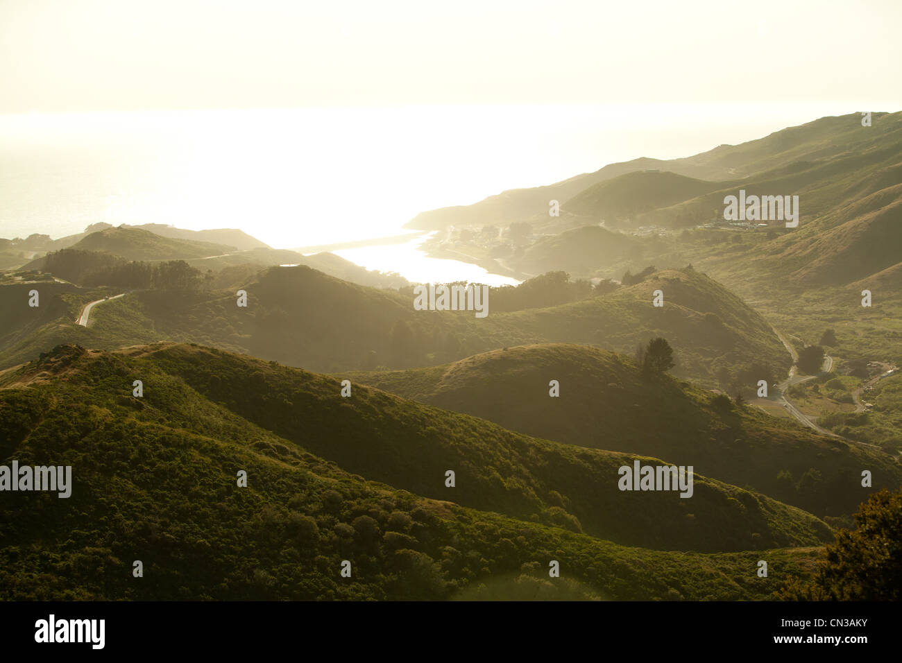 Vista aérea de Marin, Golden Gate National Park, California, EE.UU. Foto de stock