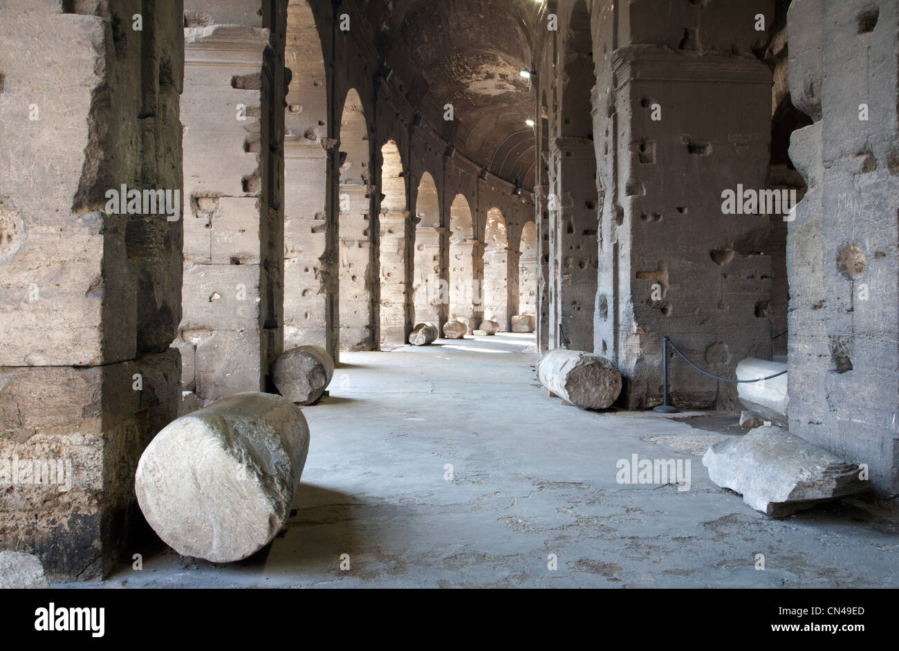 Roma - Colosseum interior Foto de stock