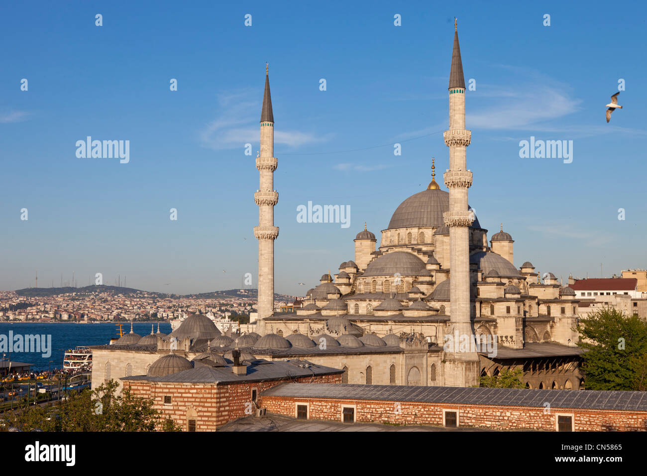 Turquía, Estambul, centro histórico catalogado como Patrimonio Mundial por la UNESCO, del distrito de Eminönü, la Yeni Cami (Mezquita nueva) Foto de stock