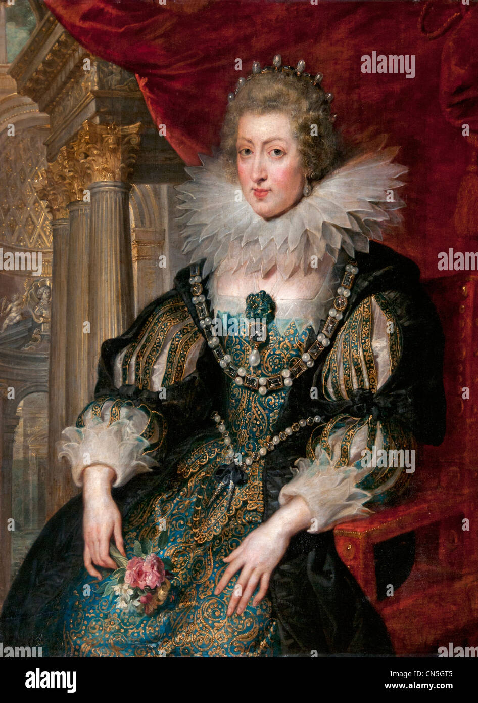 Ana de Austria (Austria) 1601-1666 Reina de Francia Luís XIII, casada y madre de Luis XIV de Francia Francés Peter Paul Rubens, 1577-1640 Bélgica flamenca Foto de stock