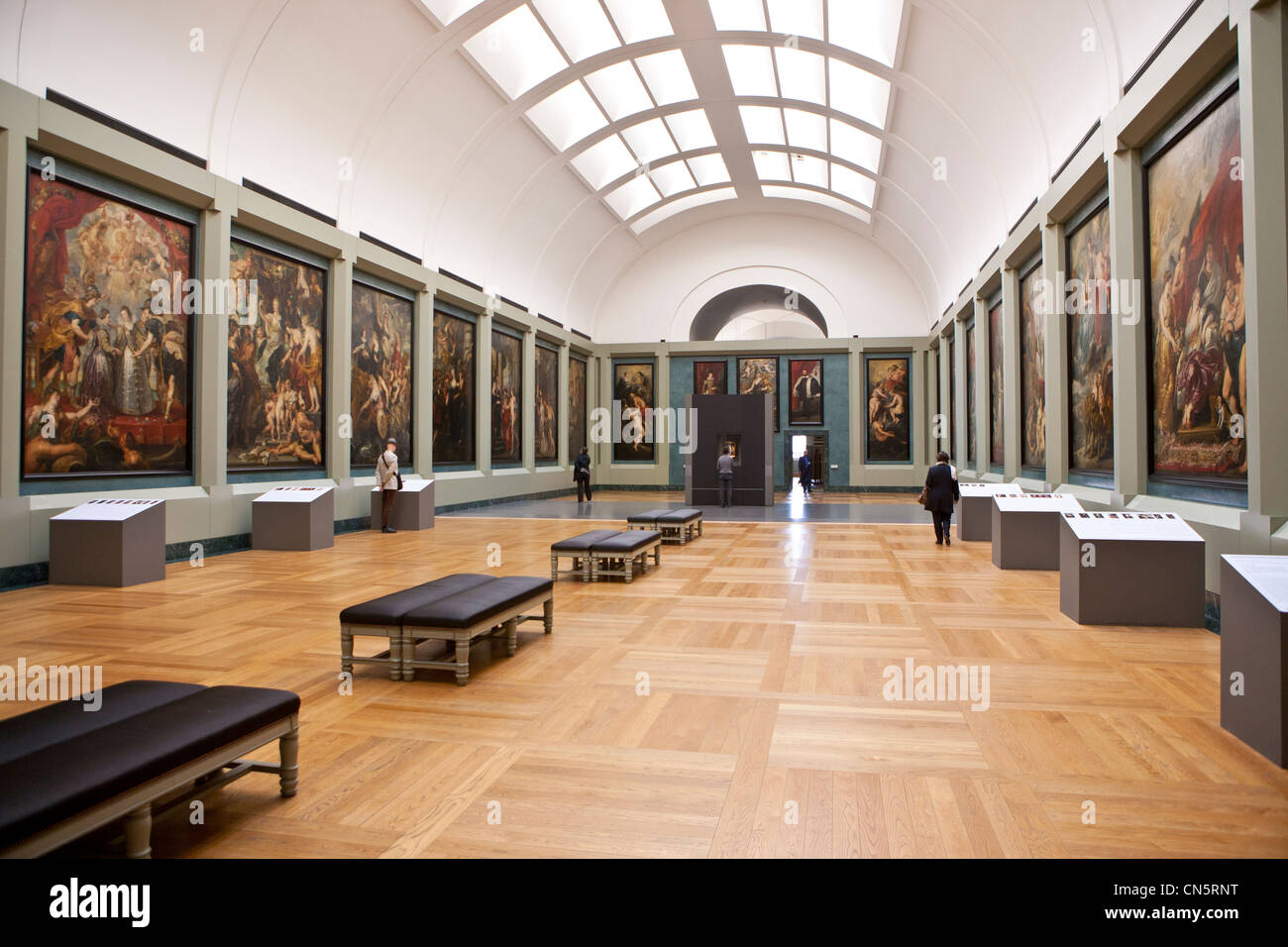 Francia, París, Musée du Louvre (museo del Louvre), habitación 18 sobre el pintor Rubens Foto de stock