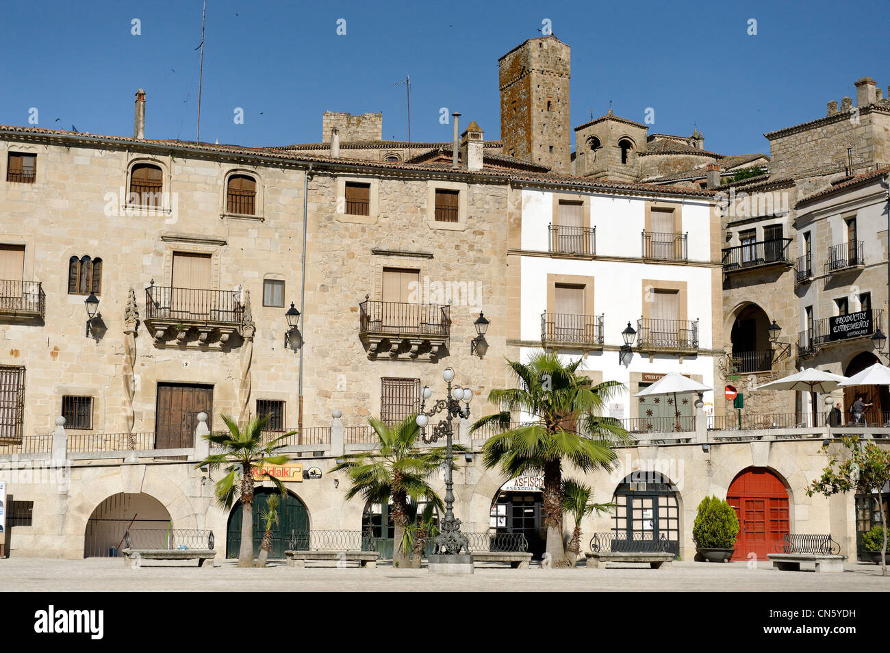 España, Extremadura, Trujillo Plaza Mayor Foto de stock