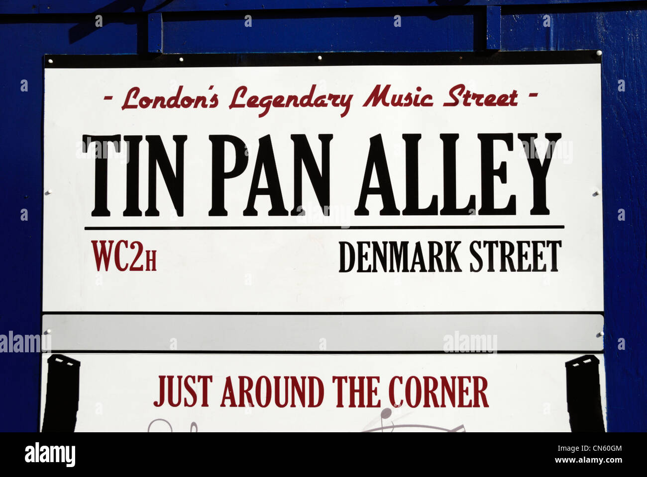 Signo de Tin Pan Alley, Londres, Reino Unido Fotografía de stock - Alamy