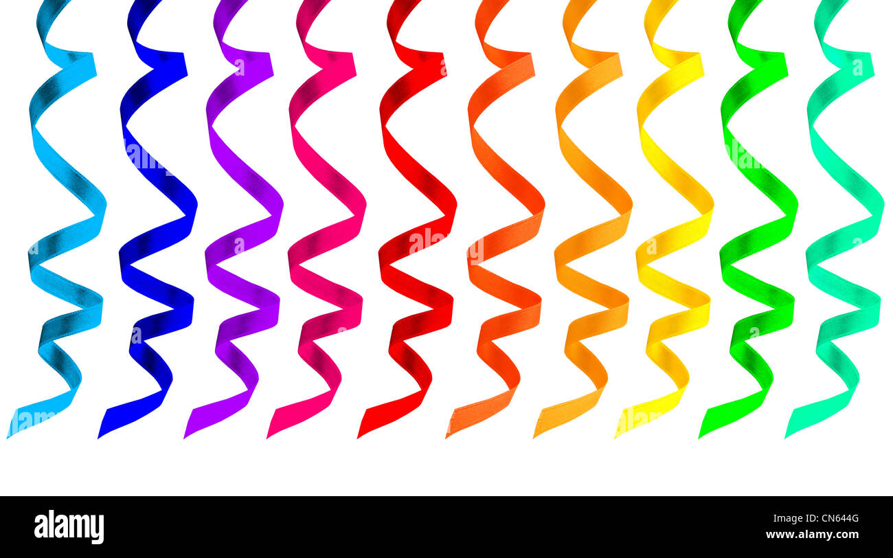 10 cintas decorativas en diferentes colores aislado en blanco Fotografía de  stock - Alamy