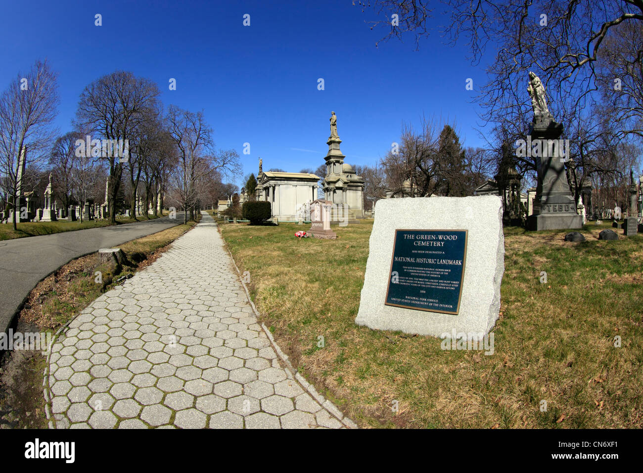 Histórico Cementerio Greenwood Brooklyn Nueva York Fotografía de stock