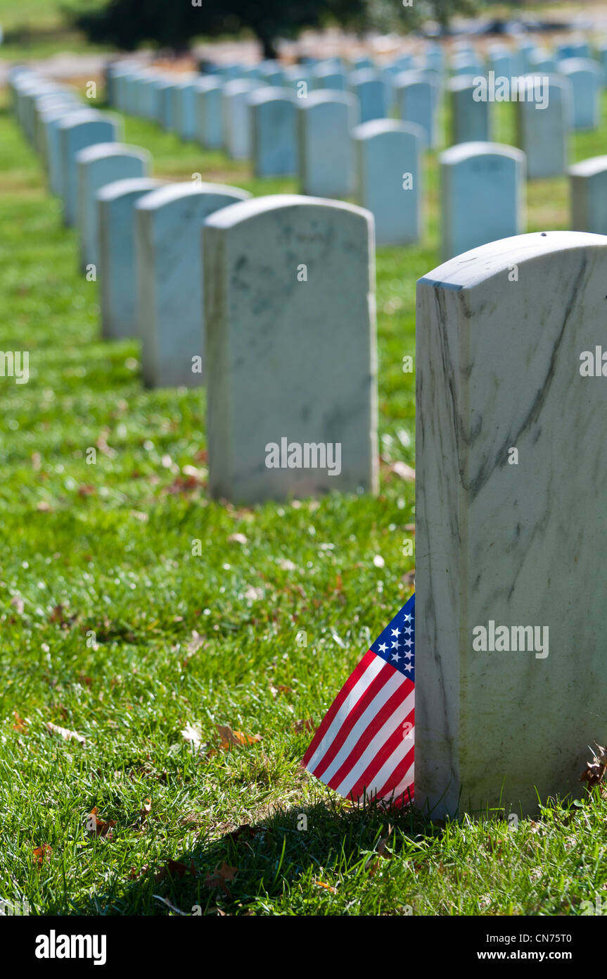 El Cementerio Nacional de Arlington, Washington DC, EE.UU. Foto de stock