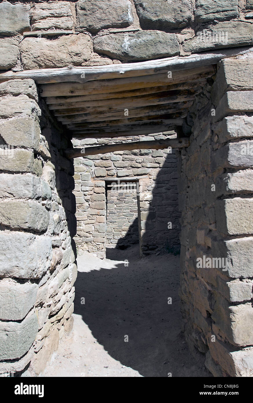 Monumento Nacional ruinas Aztecas, Aztec, Nuevo México. Foto de stock