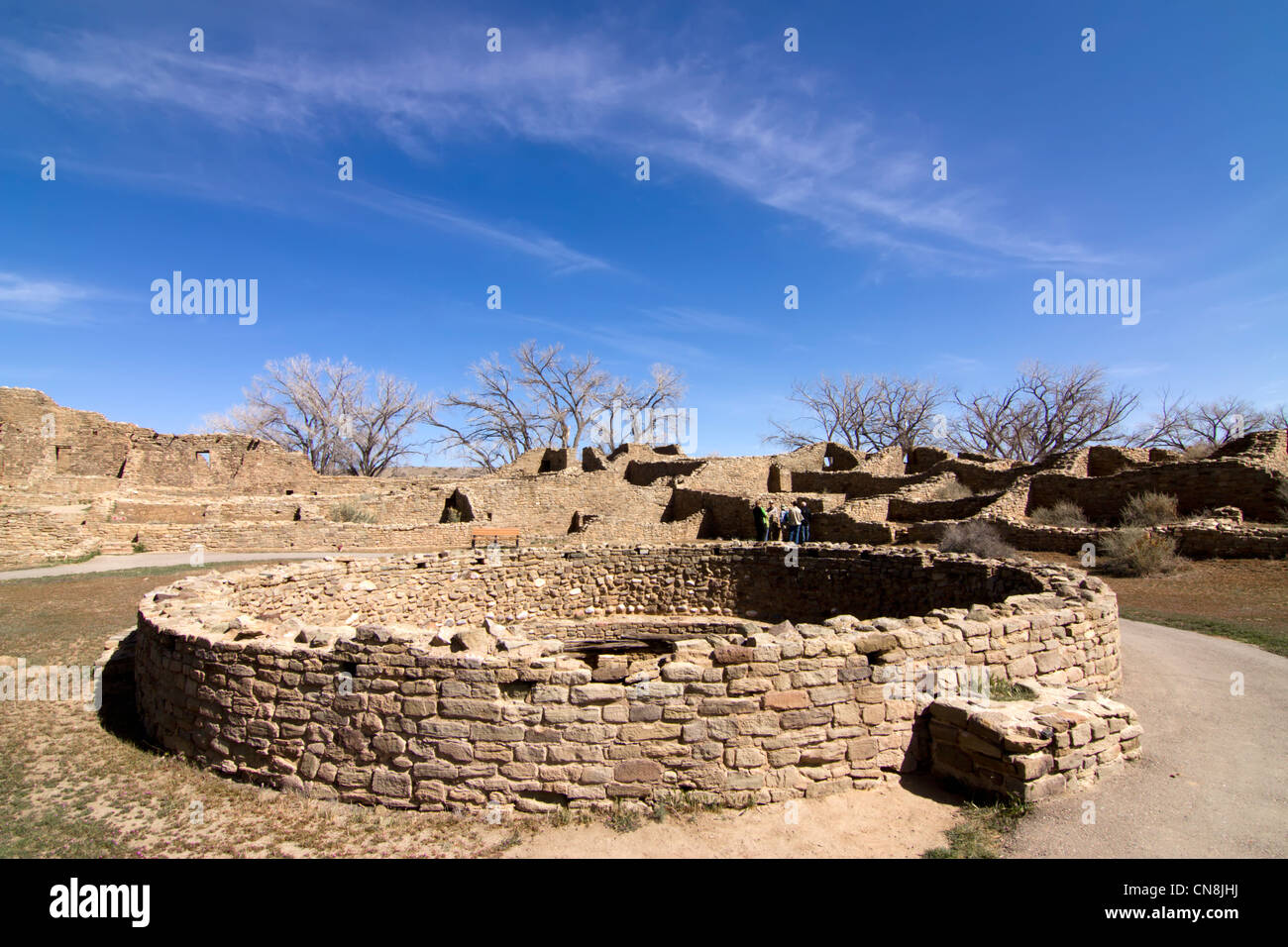 Monumento Nacional ruinas Aztecas, Aztec, Nuevo México. Foto de stock